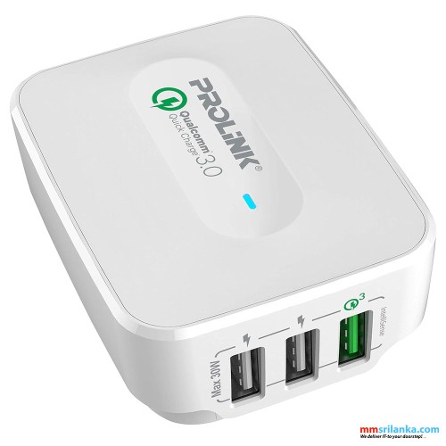 Prolink PTC32501 3-Port 30W Travel Wall Charger 